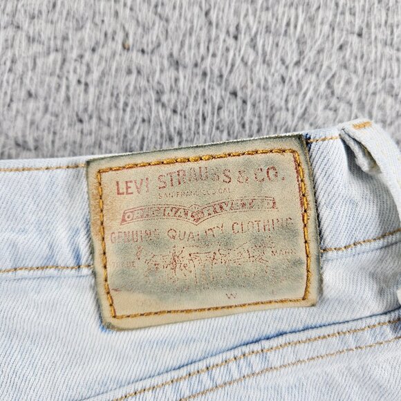 Levis Jeans Women 29x30 Blue 501 Skinny Premium High Rise Bleach Dyed Button Fly - Picture 16 of 16